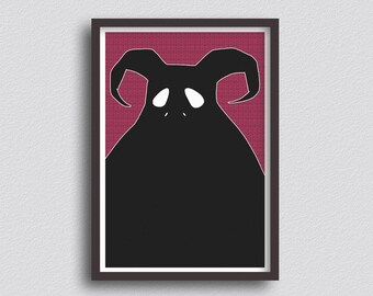 Melancholy - Magenta - A4 A3 A2 Giclée Print - Wall Art - Halloween Pop Surrealism Creepy Monsters - Pop Art