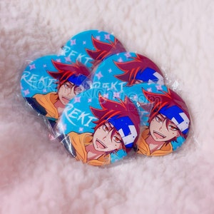 Skate Anime Button Pin Holographic