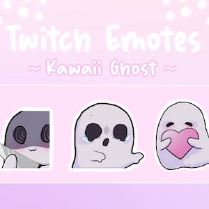 Super CUTE Ghost Emotes set for Twitch / Discord