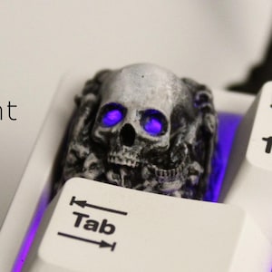 Skull and Bones Keycap | Halloween Artisan Keycap Collection for Cherry MX Mechanical Keyboard