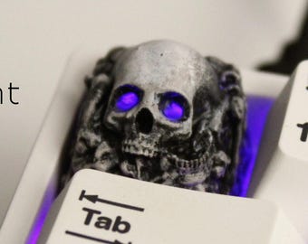 Skull and Bones Keycap | Halloween Artisan Keycap Collection for Cherry MX Mechanical Keyboard