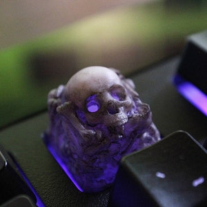 Skull and Bones Keycap | Halloween Artisan Keycap Collection for Cherry MX Mechanical Keyboard