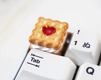 Jelly Cream Cookie Artisan Keycap | Cute Miniature Dessert Food Key for Cherry MX Mechanical Keyboard