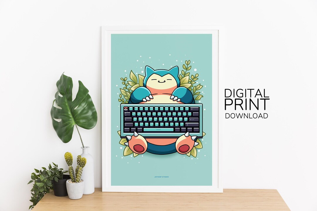 Snoreguy Mechanical Keyboard Digital Art Print Etsy