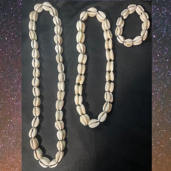 Double Strand Cowrie Shell Jewelry - Unisex (bracelet/necklace/set)