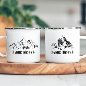 Personalised mug, camping, motorhome, gift, caravan, hiking, various colours, various mugs, enamel, stainless steel