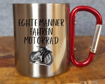 Motorcycle - Customizable Cup - Gift - Carabiner Hook - Travel - Moped - Motorcycling - Nature - Outdoor - Camping - Mountains - Tour