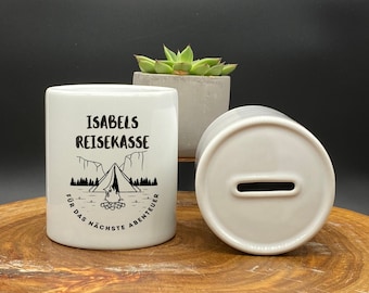 Personalized travel fund - money box with name