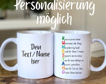 Cup Pensioner - Pensioner - Retirement - Ceramics - Enamel