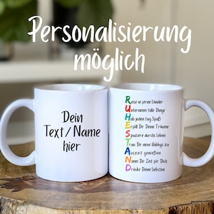 Cup Pensioner - Pensioner - Retirement - Ceramics - Enamel