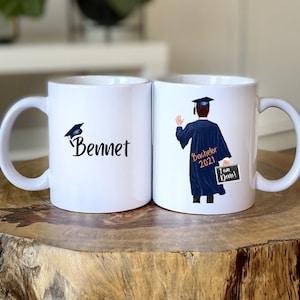 Tasse Abschluss 2022 - Personalisierbare Tasse - Bachelor - Master - Absolvent - Geschenk - Name - Graduierung - Männer - Student - Doktor