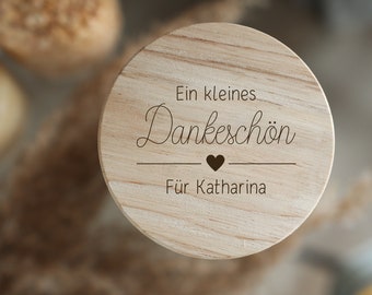 Personalisiertes Vorratsglas - Aufbewahrungsglas - 4 Größen - Holzdeckel - personalisierbar - Geschenk für Freundin/Mama - Keksdose