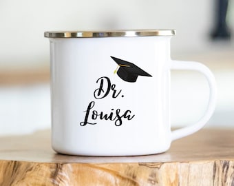 Mug médecin personnalisé - Graduation - Personnalisé - Graduation - Cadeau - Uni - Examen - Thèse de doctorat - Nom