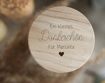 Personalized storage jar - storage jar - 4 sizes - wooden lid - customizable - gift for girlfriend/mom - cookie jar