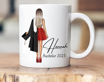 Graduation Mug - Personalized Mug - Bachelor - Master - Doctor - Graduate - Gift - Name - Graduation - Student