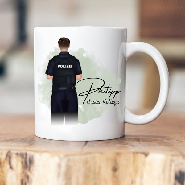 Polizei - Tasse - Polizist - Polizistin - Kollege - Kollegin