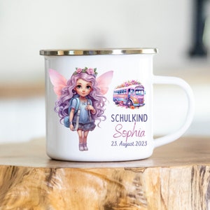 Enamel school enrollment gift boy girl children's mug cup personalized daycare kindergarten children
