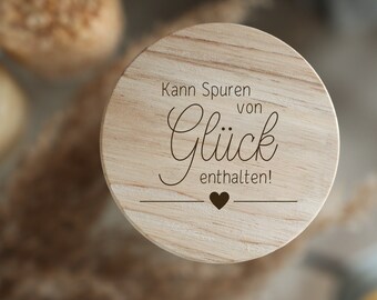 Personalized storage jar - storage jar - 4 sizes - wooden lid - customizable - gift for girlfriend/mom - cookie jar