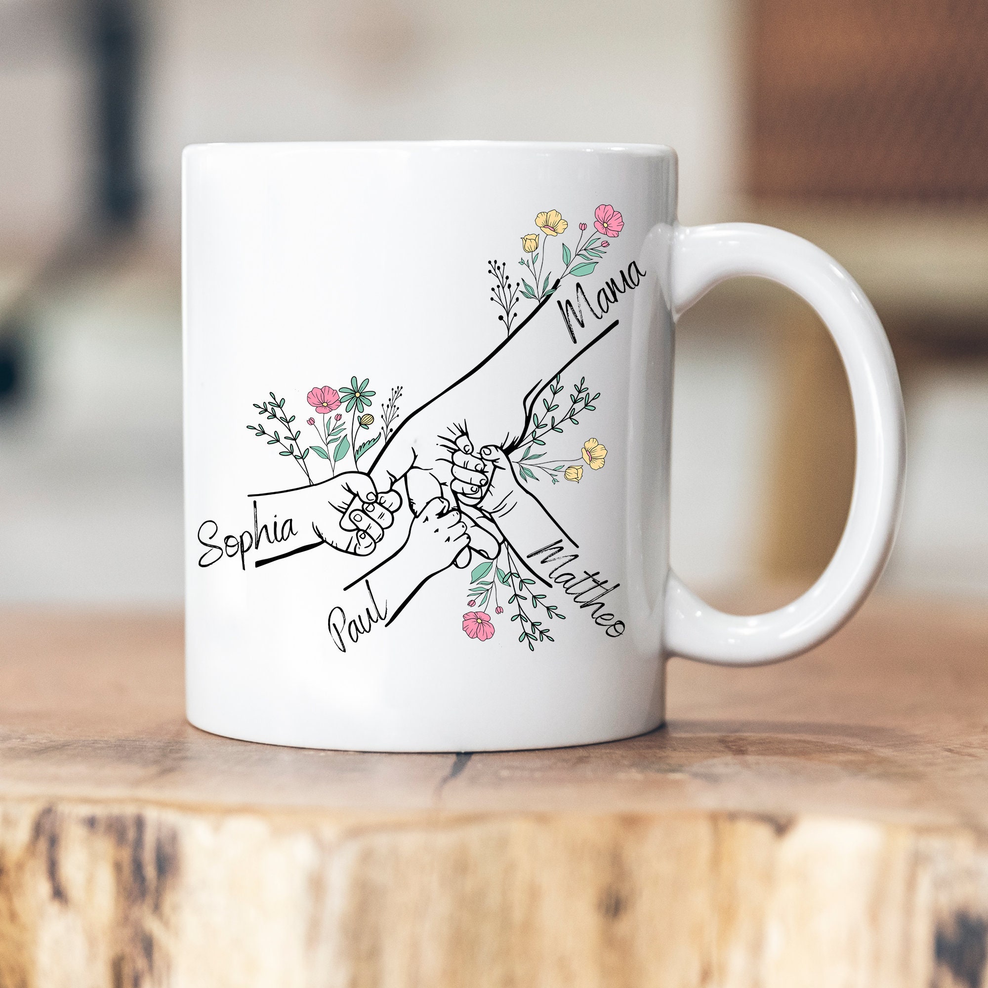 Mom Grandma Children - Mother's Day - personalized mug - Mother's Day gift - grandchildren - gift idea - ceramic or enamel