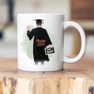 Master Bachelor Doktor Geschenk Tasse personalisiert Prüfung bestanden Geschenk Master Abschluss