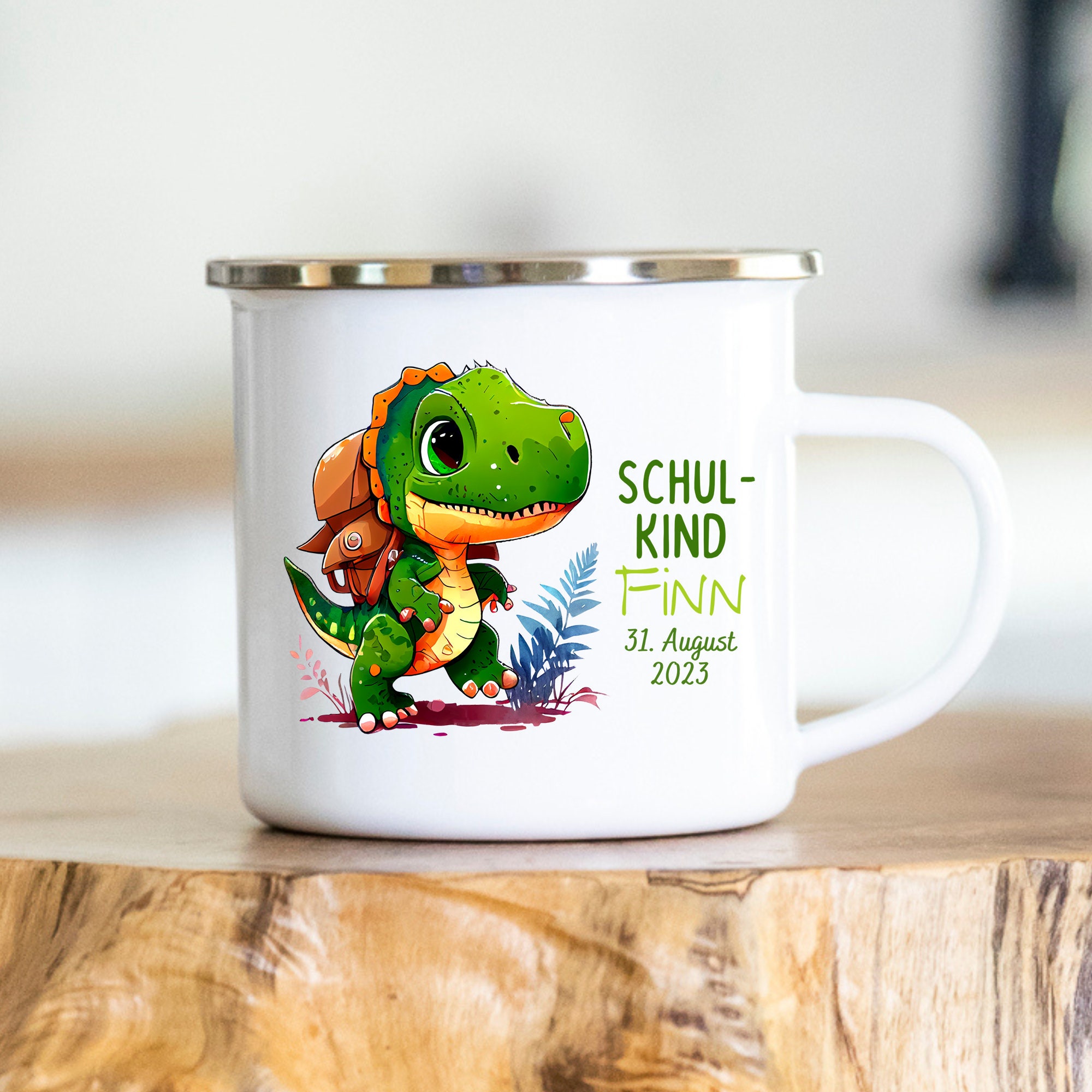 Enamel school enrollment gift boy girl children's mug cup personalized daycare kindergarten children