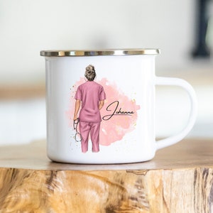 Personalisierbare Tasse Krankenschwester Ärztin Geschenk Name Kollegin Bild 2