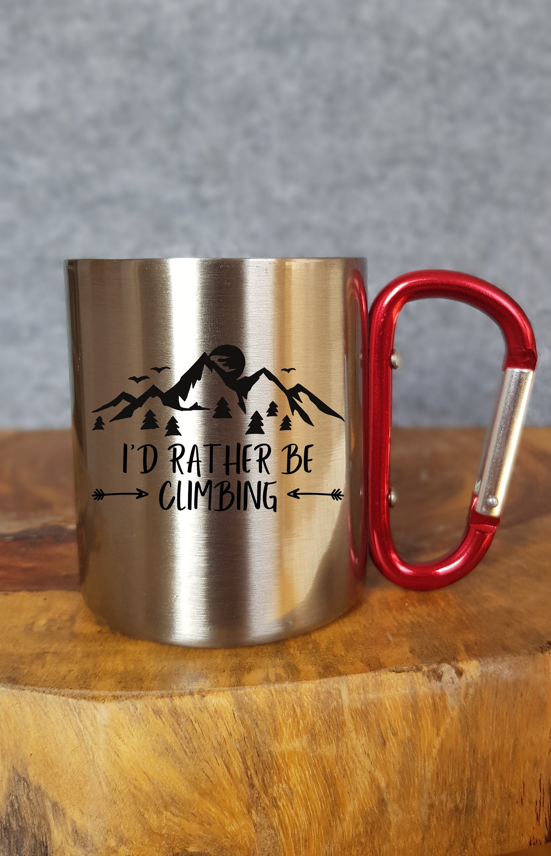 I'd Rather Be Climbing - Tasse Personnalisée Cadeau Mousqueton Voyage Randonnée Escalade Nature Outd