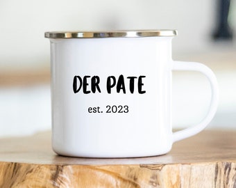 Der Pate - Patenonkel - Tasse - Jahreszahl - 2022 - Taufe - Geschenk - Paten - Bruder - Freund - Taufpate - personalisiert - mit Name