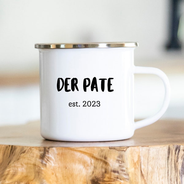 Der Pate - Patenonkel - Tasse - Jahreszahl - 2022 - Taufe - Geschenk - Paten - Bruder - Freund - Taufpate - personalisiert - mit Name