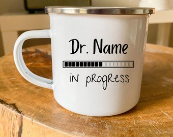 Personalisierte Doktor- Tasse - Abschluss - personalisiert - Abschluss - Geschenk - Uni - Examen - Doktorarbeit - Name