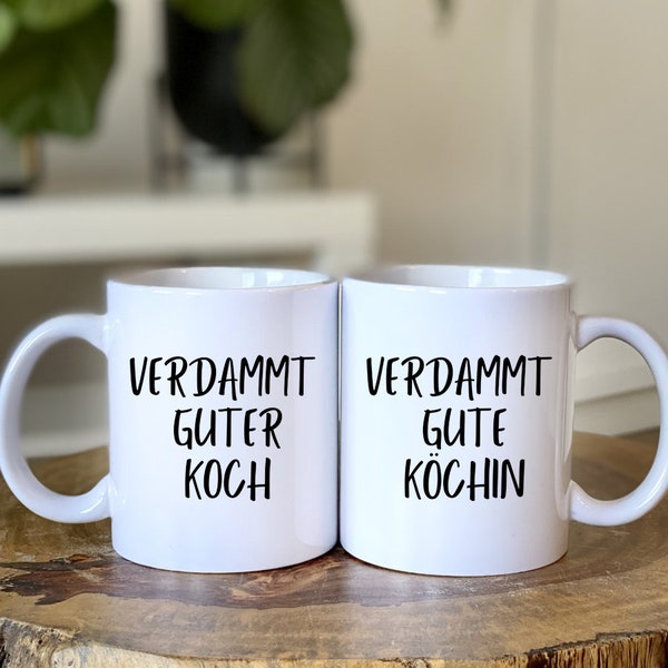 Verdammt guter Koch - Verdammt gute Köchin - Tasse - Geschenk - Tasse mit Spruch - personalisiert - Name - Ausbildung - Abschluss