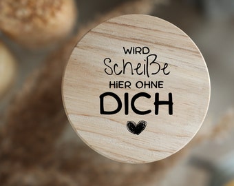 Personalized storage jar - storage jar - 4 sizes - wooden lid - customizable - gift for friend/mom/midwife - cookie jar