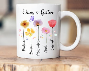 Il Giardino della Nonna - Festa della Mamma - Tazza Personalizzata - Regalo per la Festa della Mamma - Nipoti - Idea Regalo