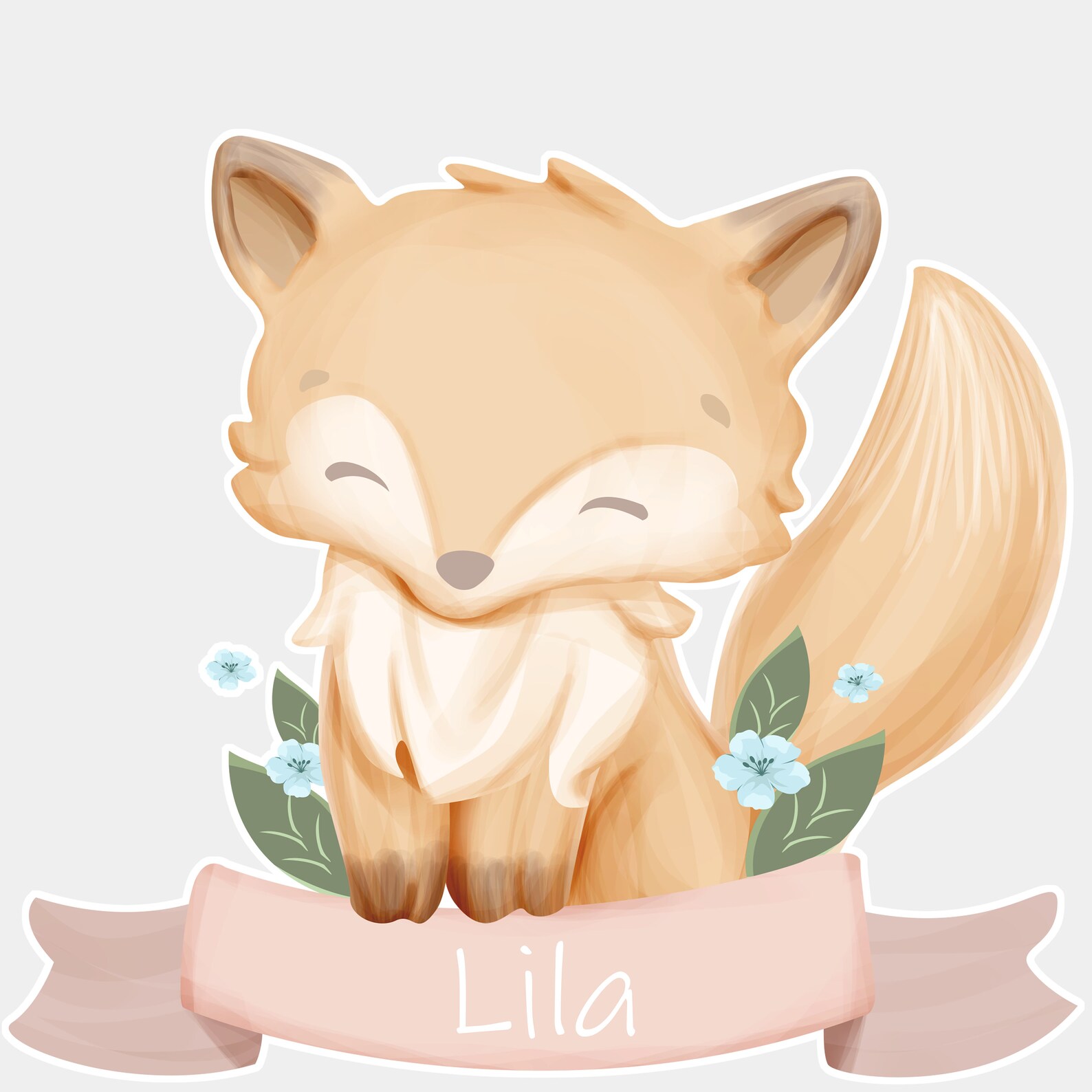 Cute Personalised Baby Animal Stickers Pack of 6 Smaller Etsy