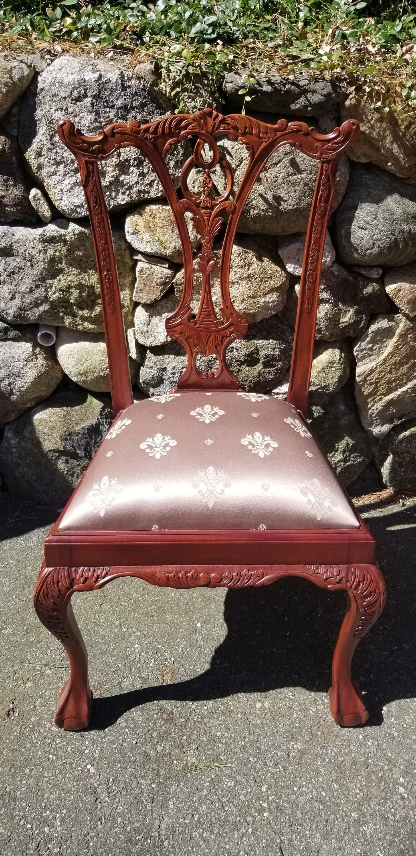 Vintage Chippendale Style Dining Chairs Set of 4. NOT FREE Etsy