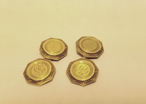 Vintage 14K Gold Cufflinks Solid Yellow Gold 5 gr.