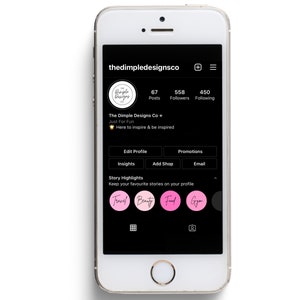Pink Instagram Highlight Covers, Editable Highlight Icons, Shades of Pink, Story Highlights, Social Media Icon, Solid Pink Covers, Blush image 6