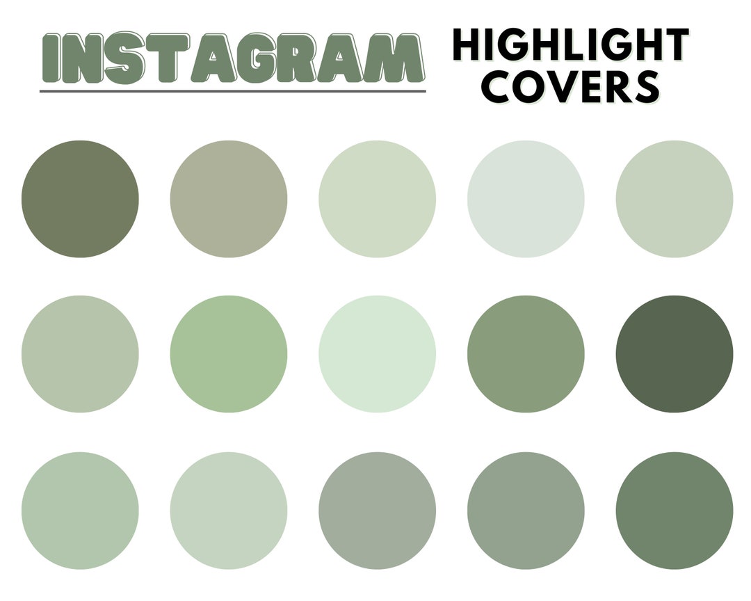 Green Instagram Highlight Covers Matcha Editable (Download Now) - Etsy