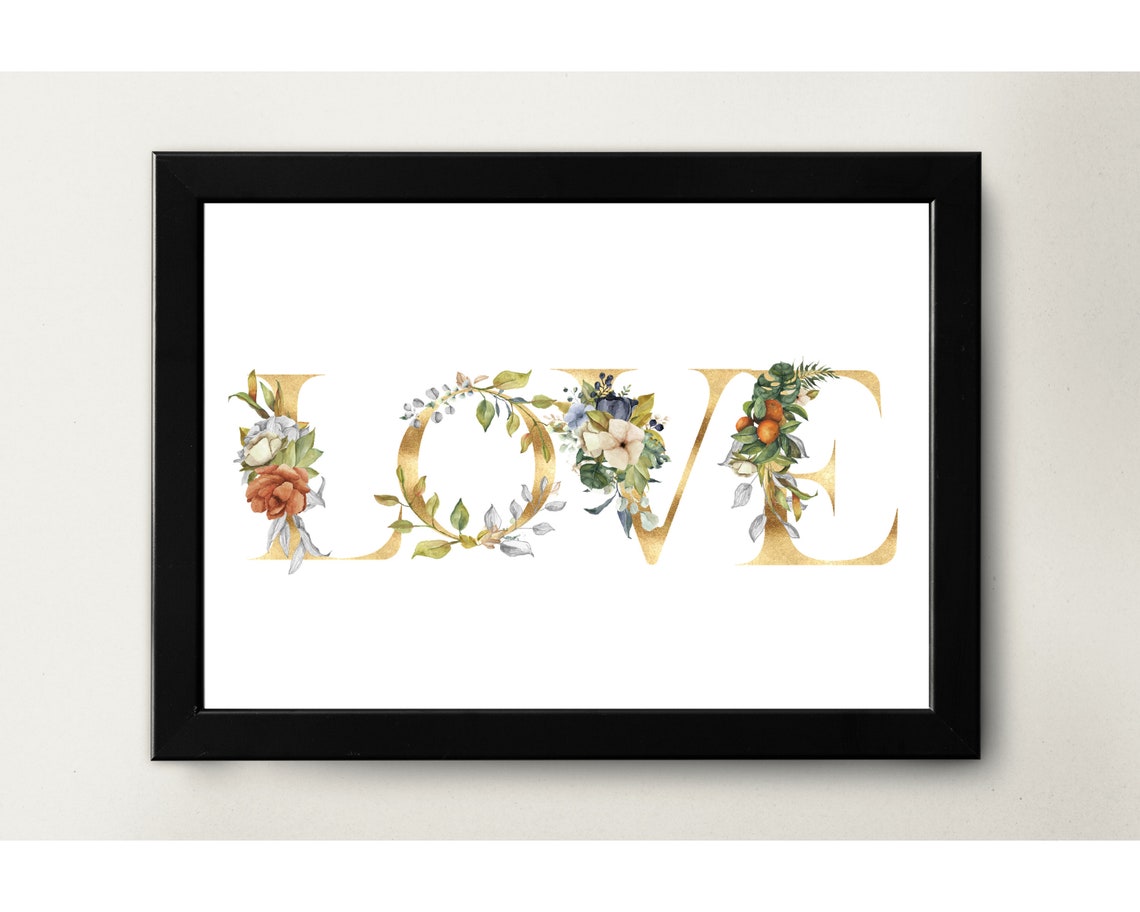 Love Joy Hope Peace Wall Art Print Home Decor Print Office | Etsy