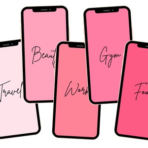 Pink Instagram Highlight Covers, Editable Highlight Icons, Shades of Pink, Story Highlights, Social Media Icon, Solid Pink Covers, Blush image 4