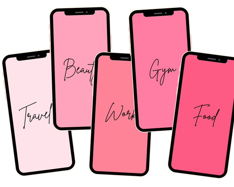 Pink Instagram Highlight Covers, Editable Highlight Icons, Shades of Pink, Story Highlights, Social Media Icon, Solid Pink Covers, Blush image 4