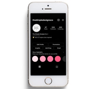 Pink Instagram Highlight Covers, Editable Highlight Icons, Shades of Pink, Story Highlights, Social Media Icon, Solid Pink Covers, Blush image 5