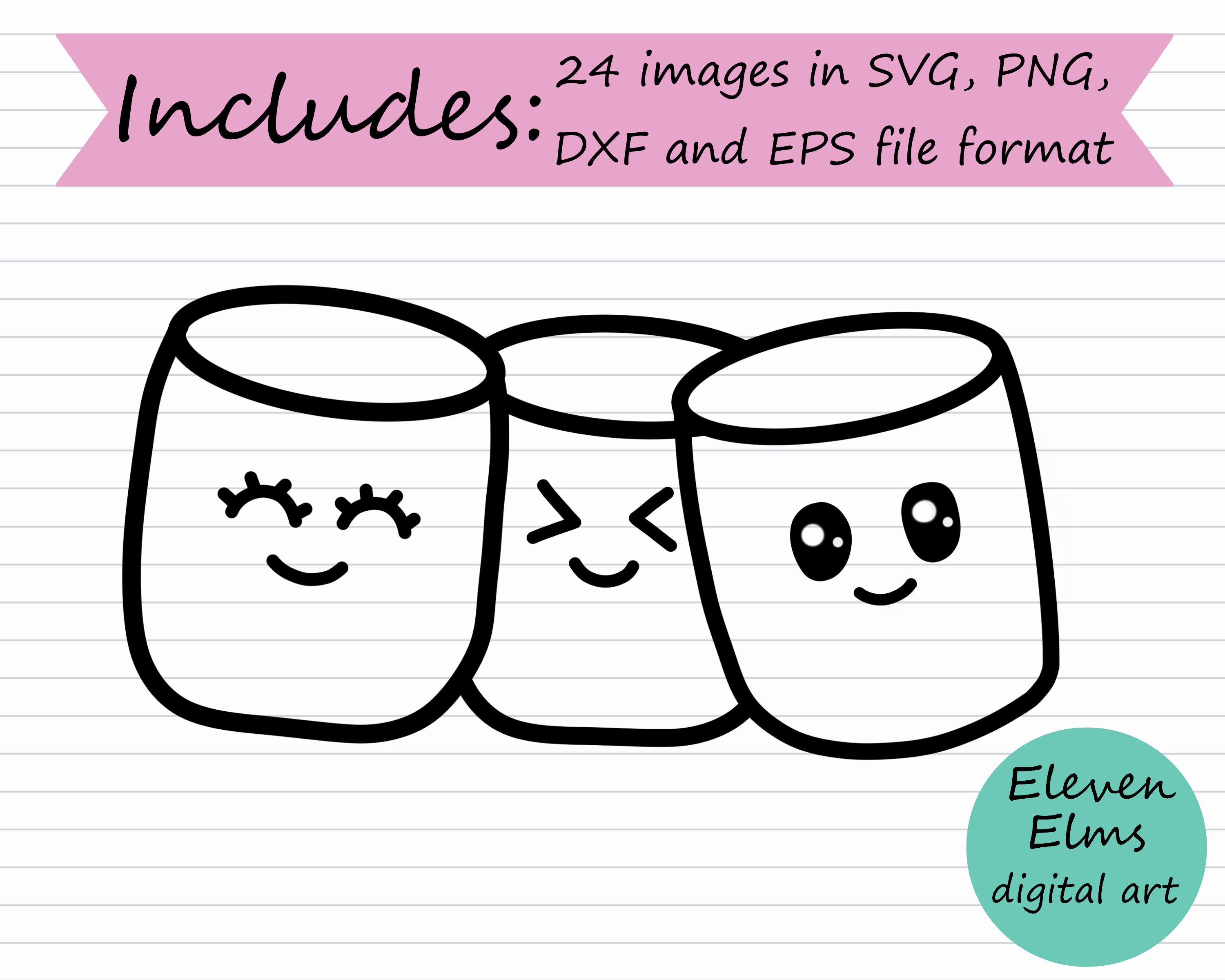 Marshmallow SVG Smores Clipart Smore SVG Marshmallow Etsy