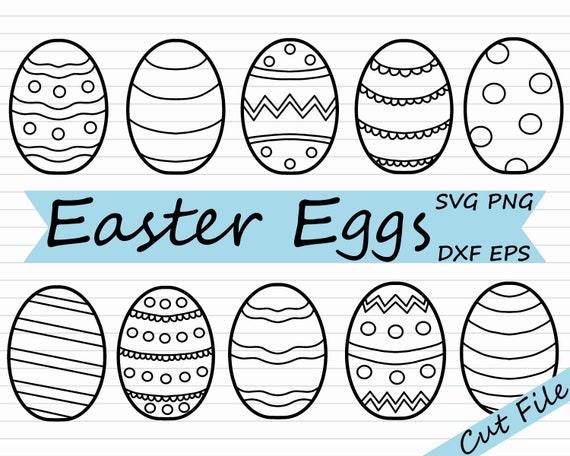 Easter Egg Cut File for Cricut Silhouette Easter Egg SVG Bundle Easter ...