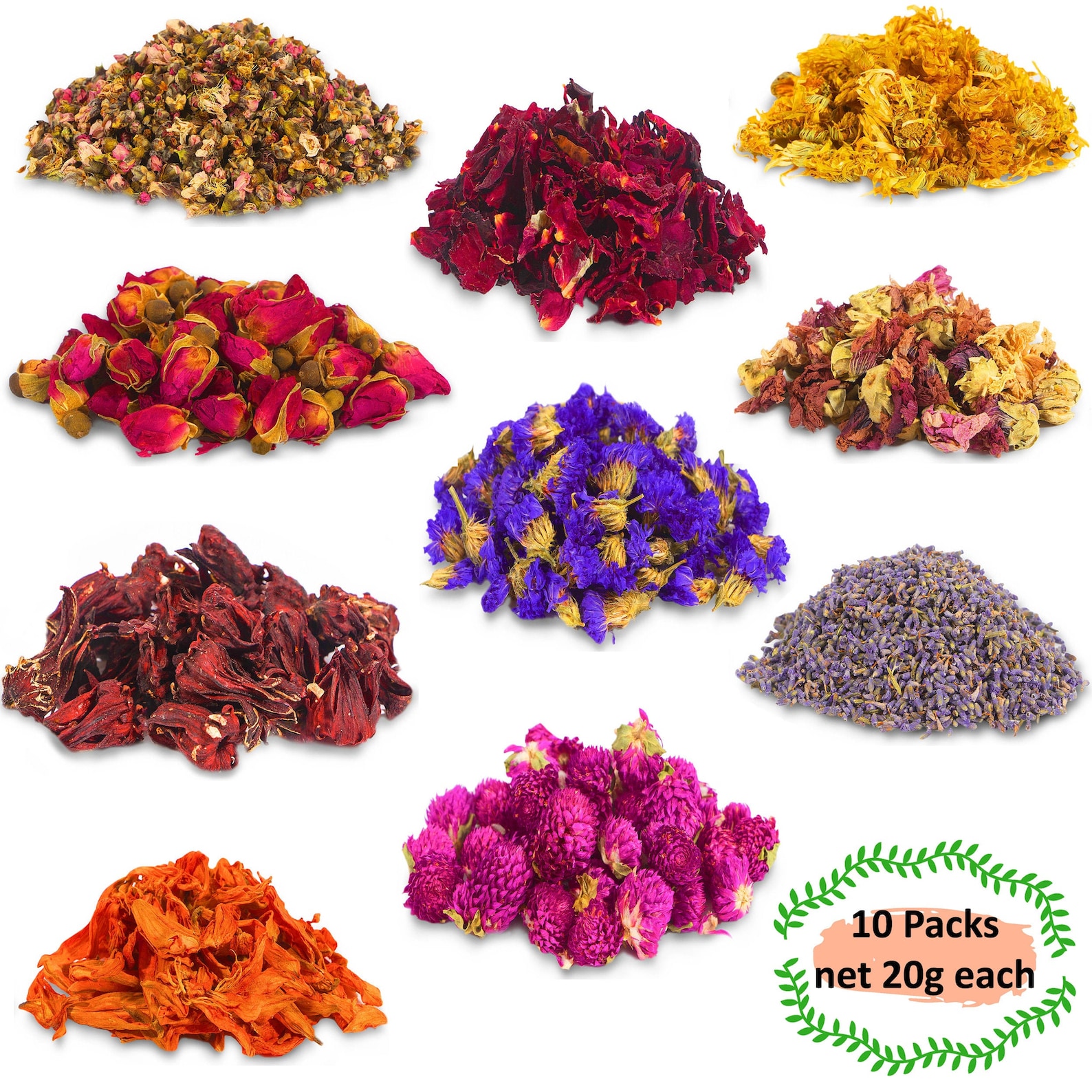 Natural Dried Flowers set of 10 botanical verities for soap Etsy