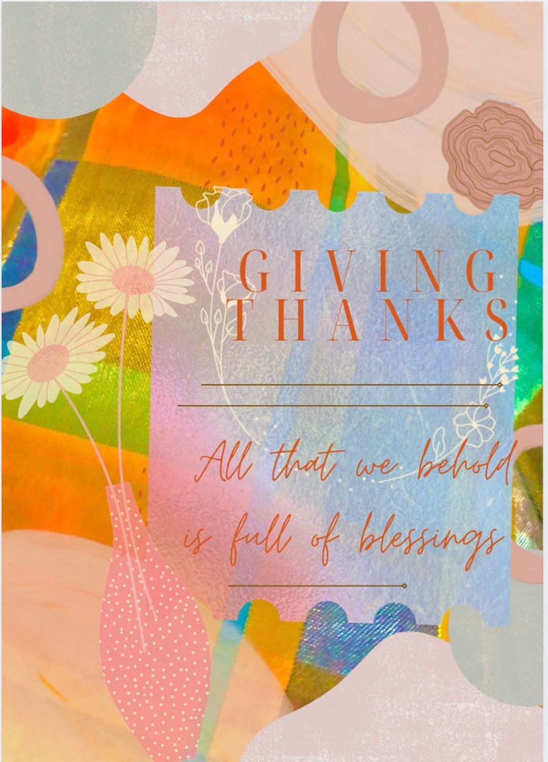 Editable Thank You Card Template Insert Modern Thank You Etsy editable-thank-you-card-template-insert-modern-thank-you-etsy