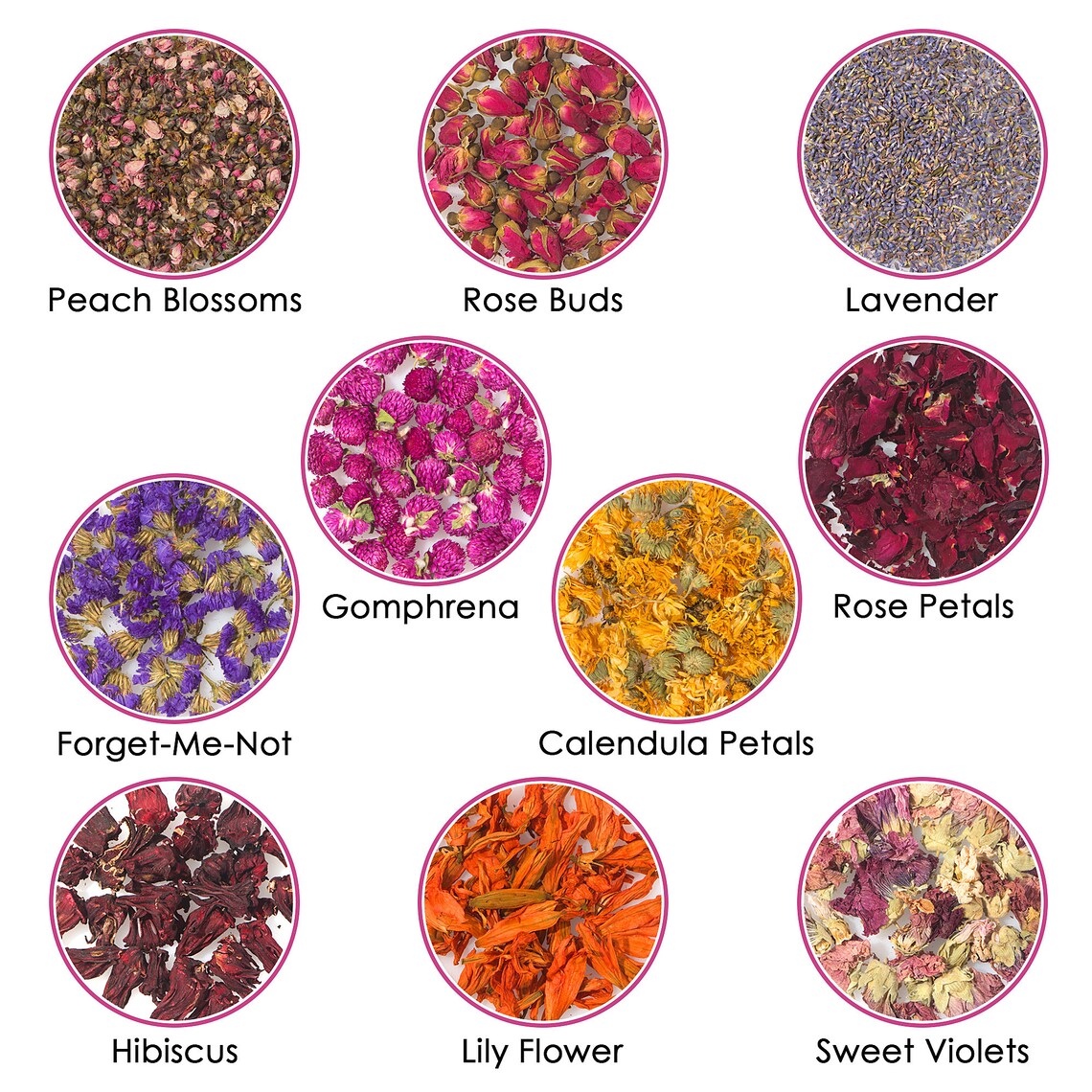 Natural Dried Flowers set of 10 botanical verities for soap Etsy