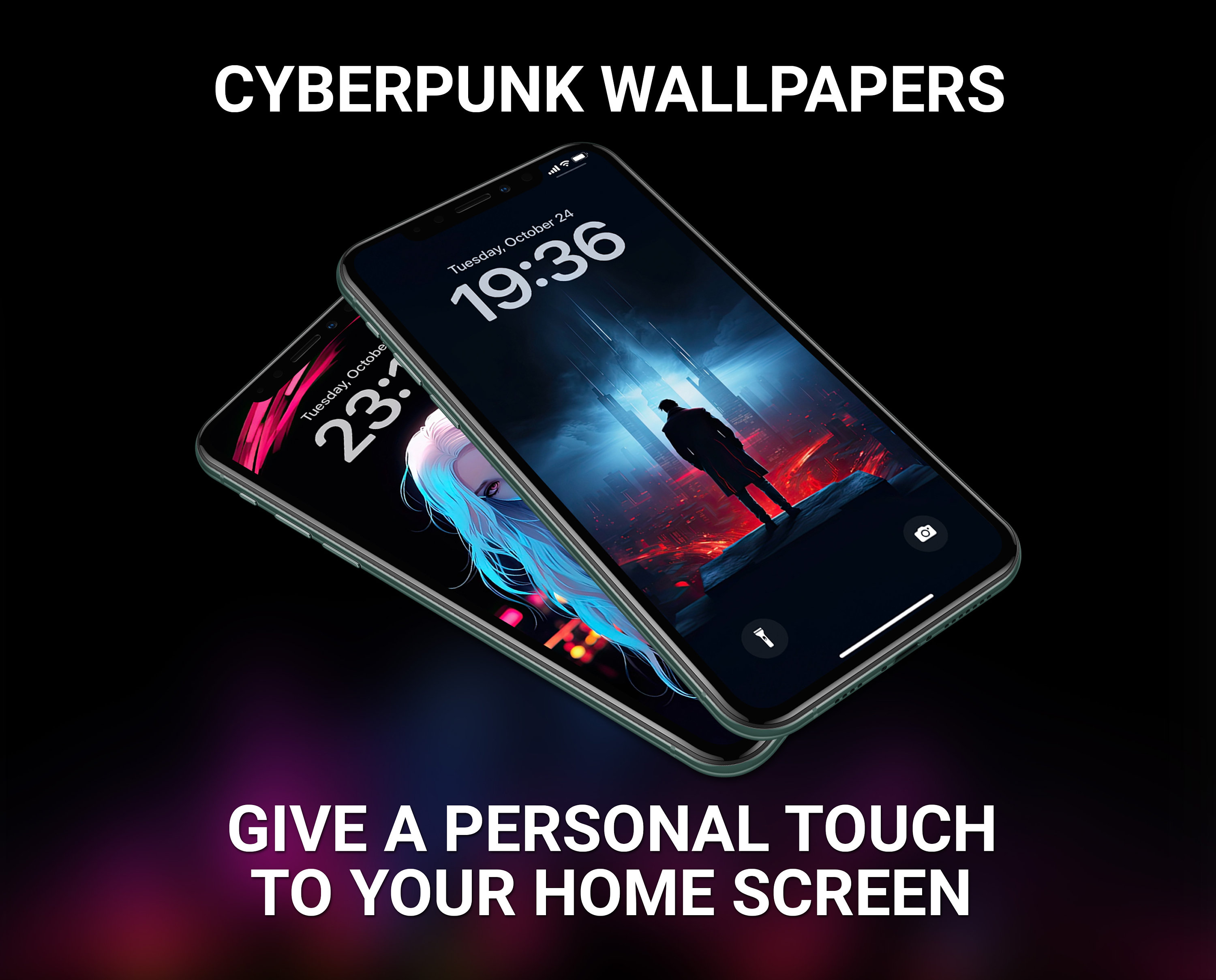 Cyberpunk Wallpapers iPhone Lock Screen Ios 17 Wallpaper Science Fiction  Aesthetic Futuristic Background Custom iPhone Home Screen 