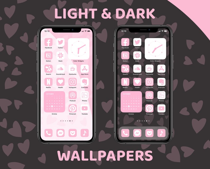 Pink Rose Aesthetic App Icons iOS 14 Icon Theme Pack 100 Etsy