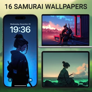 Samurai Wallpaper 4k, iPhone and iPad Lock Screen, Japanese Warrior Sword Aesthetic, Lone Anime Samurai Scenery Desktop Background